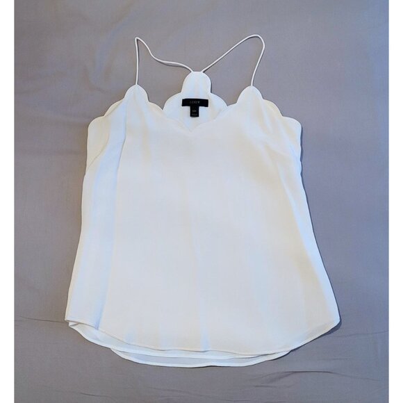 NWOT J. Crew Silk Carrie Camisole in White (P00) - Picture 4 of 13